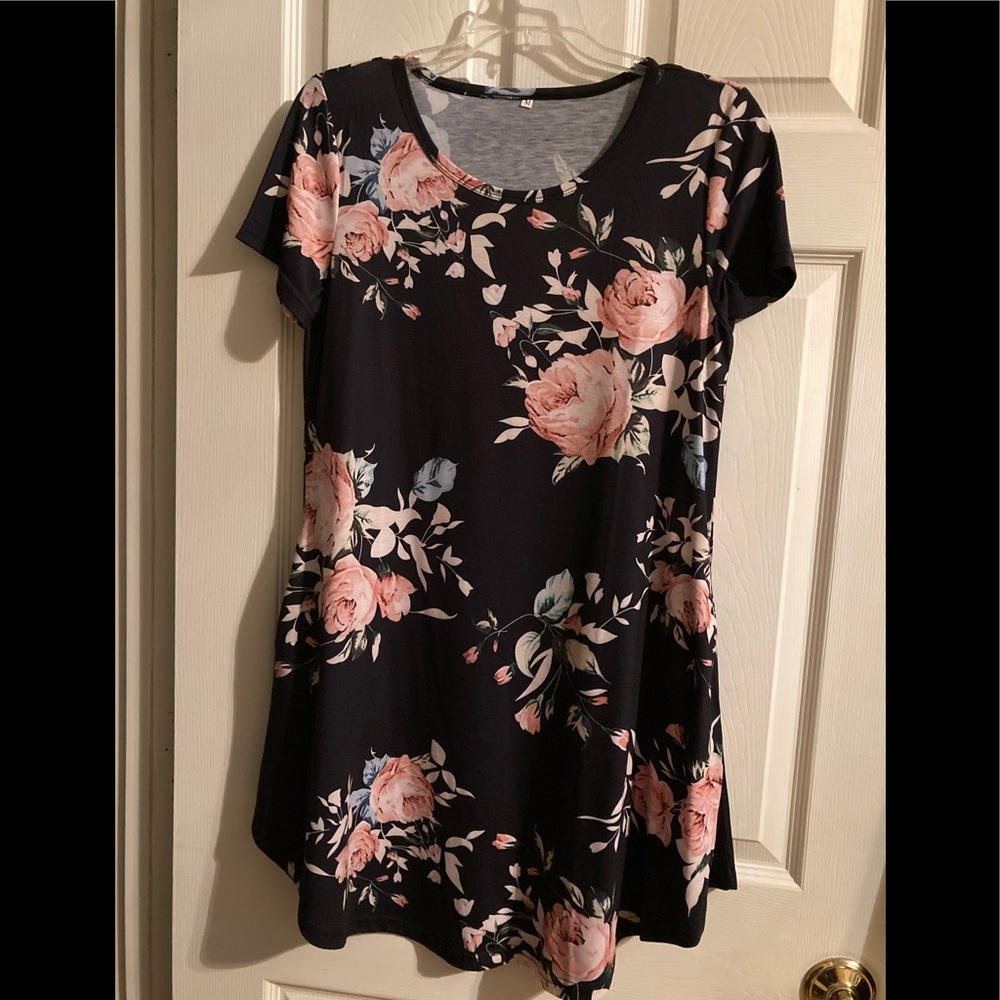 Black floral dress